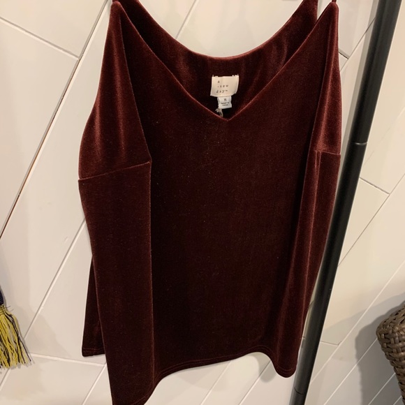 Deep Red Velvet Tank - Picture 4 of 4